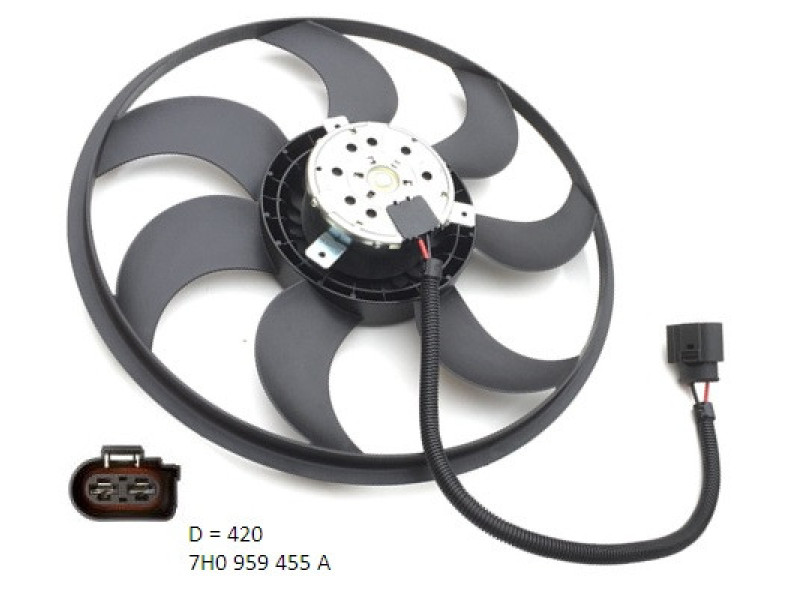 Вентилятор радіатора VW Transporter T5 (FPS) FP 74 W1008