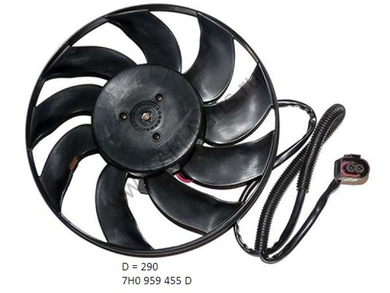 Вентилятор радіатора VW Transporter T5 (FPS) FP 74 W1009