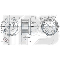 Вентилятор салону Peugeot 206 / 307 (AVA) FP 20 W0251