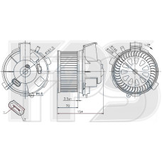 Вентилятор салону Peugeot 206 / 307 (AVA) FP 20 W0251