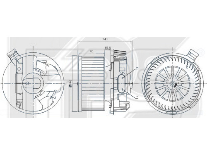 Вентилятор салону Renault / Dacia (Nissens) FP 56 W0357-X