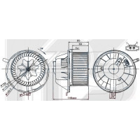 Вентилятор салону VW / Skoda / Seat (Nissens) FP 64 W0205