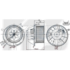 Вентилятор салону VW / Skoda / Seat (Nissens) FP 64 W0205