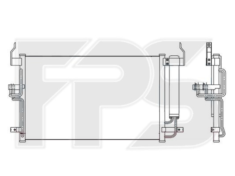 Радіатор кондиціонера Hyundai Coupe 02-09 / Elantra 00-06 (AVA) FP 32 K296