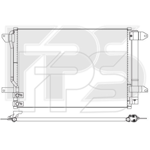 Радіатор кондиціонера  VW Jetta 6 2011-2018 / Beetle (TP) 5C0820411G/K