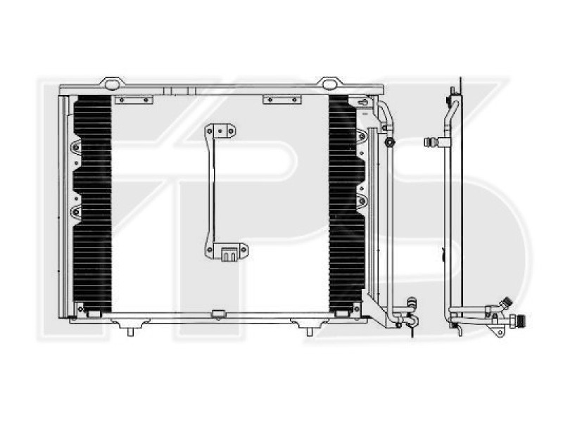 Радіатор кондиціонера Mercedes W202 / W208 / W210 (AVA) FP 46 K101