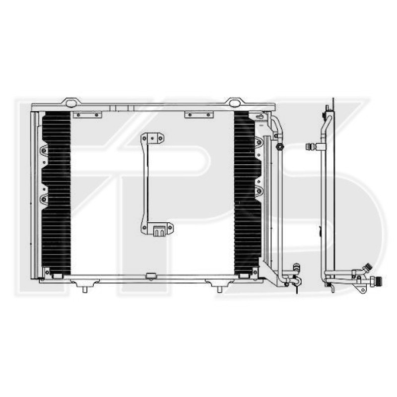 Радіатор кондиціонера Mercedes W202 / W208 / W210 (AVA) FP 46 K101