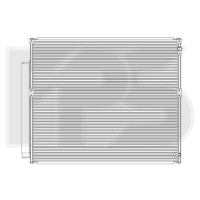 Радіатор кондиціонера Toyota Land Cruiser Prado 120 / Lexus GX (AVA) FP 70 K255