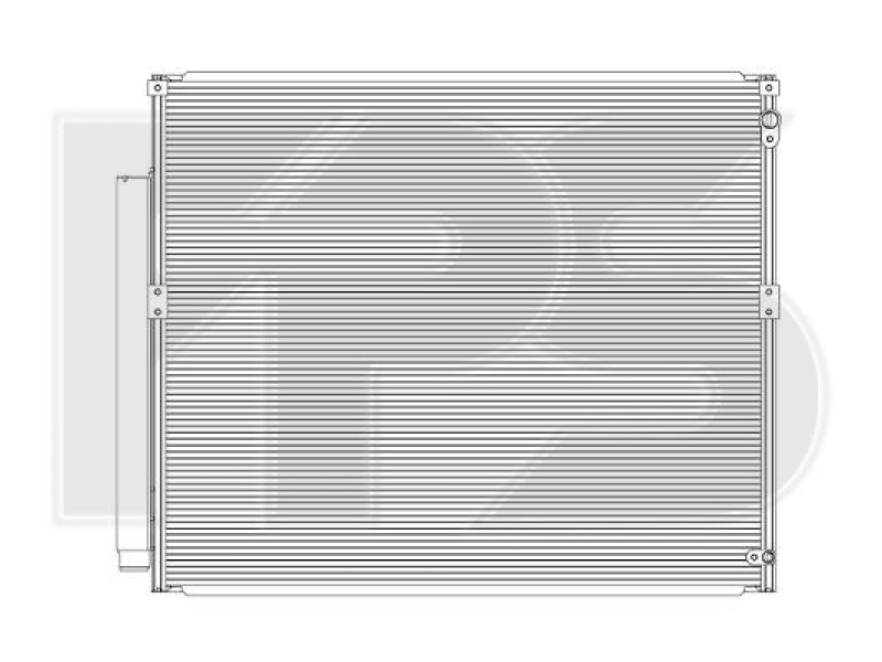 Радіатор кондиціонера Toyota Land Cruiser Prado 120 / Lexus GX (AVA) FP 70 K255