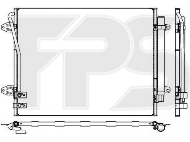 Радіатор кондиціонера VW Passat B6 / CC (AVA) FP 74 K986