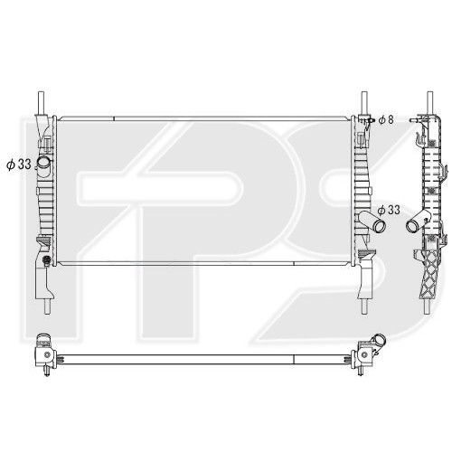 Радіатор охолодження двигуна Ford Transit (AVA) FP 28 A841