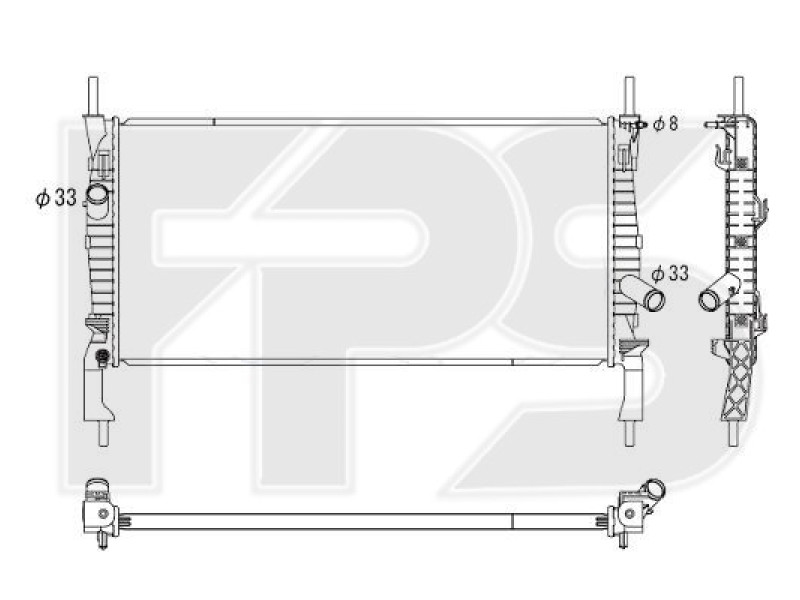 Радіатор охолодження двигуна Ford Transit (AVA) FP 28 A841