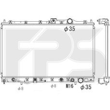 Радіатор охолодження двигуна Mitsubishi Galant 5 (AVA) FP 48 A1353