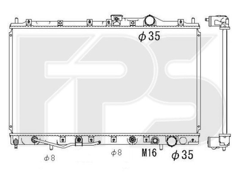 Радіатор охолодження двигуна Mitsubishi Galant 5 (AVA) FP 48 A1353