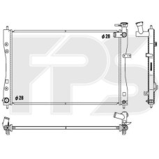 Радіатор охолодження двигуна Mitsubishi Colt 6 (AVA) FP 48 A1364-X