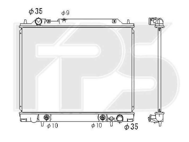 Радіатор охолодження двигуна Mitsubishi Space Gear / Delica (AVA) FP 48 A564-X