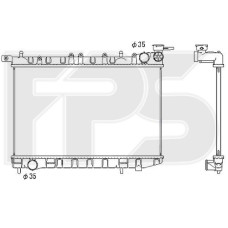 Радіатор охолодження двигуна Nissan Almera N15 (AVA) FP 50 A601-X