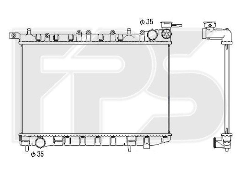 Радіатор охолодження двигуна Nissan Almera N15 (AVA) FP 50 A601-X