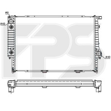 Радіатор охолодження двигуна BMW 5 E34 / 7 E32, E38 (FPS) FP 14 A869