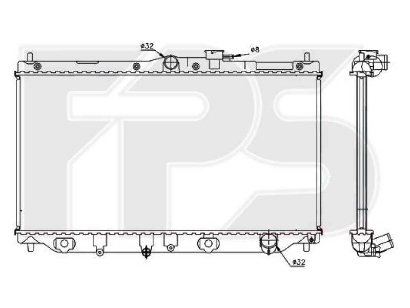 Радіатор охолодження двигуна Honda Accord 4 / Accord 5 (FPS) FP 30 A09