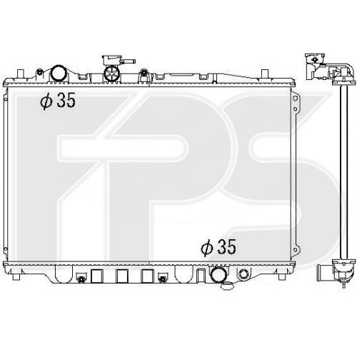 Радіатор охолодження двигуна Mazda 626 GD FPS FP 44 A1271