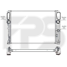 Радіатор охолодження двигуна Mercedes E-class W211 (FPS) FP 46 A1018-P