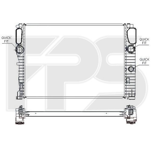 Радіатор охолодження двигуна Mercedes E-class W211 FPS FP 46 A1018-P