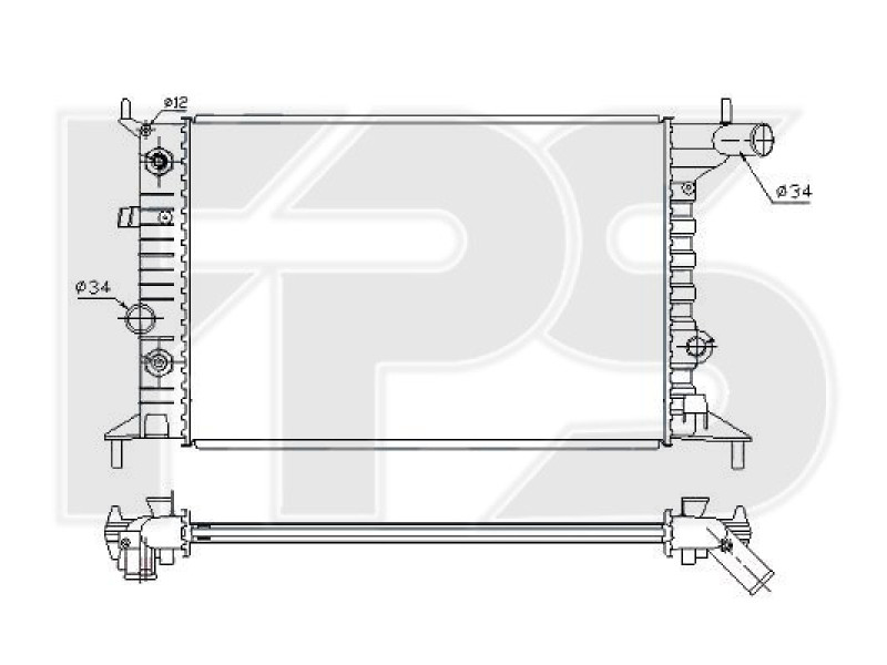 Радіатор охолодження двигуна Opel Vectra B (FPS) FP 52 A281