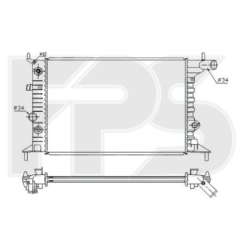 Радіатор охолодження двигуна Opel Vectra B (FPS) FP 52 A281