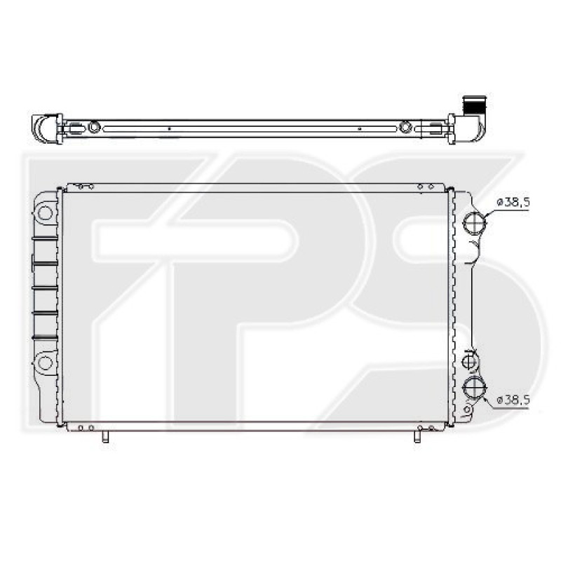 Радіатор охолодження двигуна Renault Trafic (FPS) FP 56 A749
