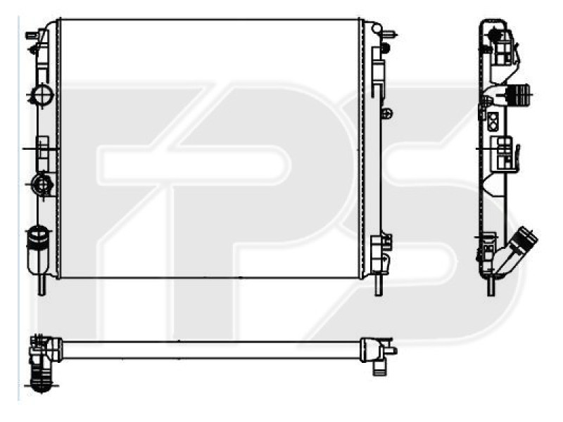 Радіатор охолодження двигуна Renault Symbol (FPS) FP 56 A933