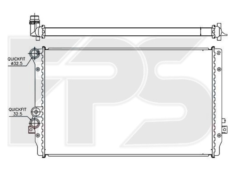 Радіатор охолодження двигуна VW Bora / Golf 4 (FPS) FP 62 A474