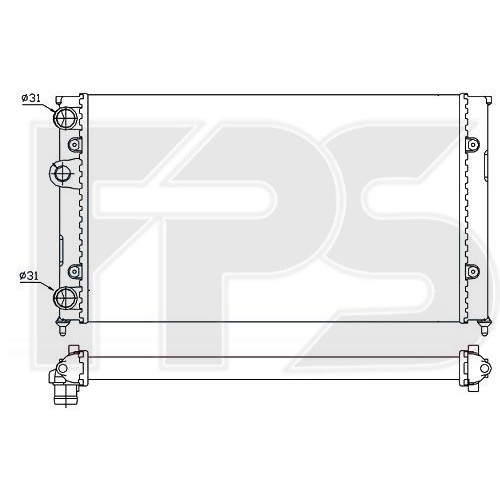 Радіатор охолодження двигуна VW Golf 3 / Vento FPS FP 74 A426