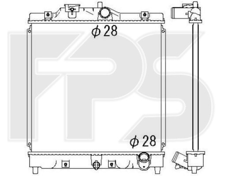Радіатор охолодження двигуна Honda Civic 5 EG/EJ, Civic 6 MA/MB (Koyorad) 19010P01003