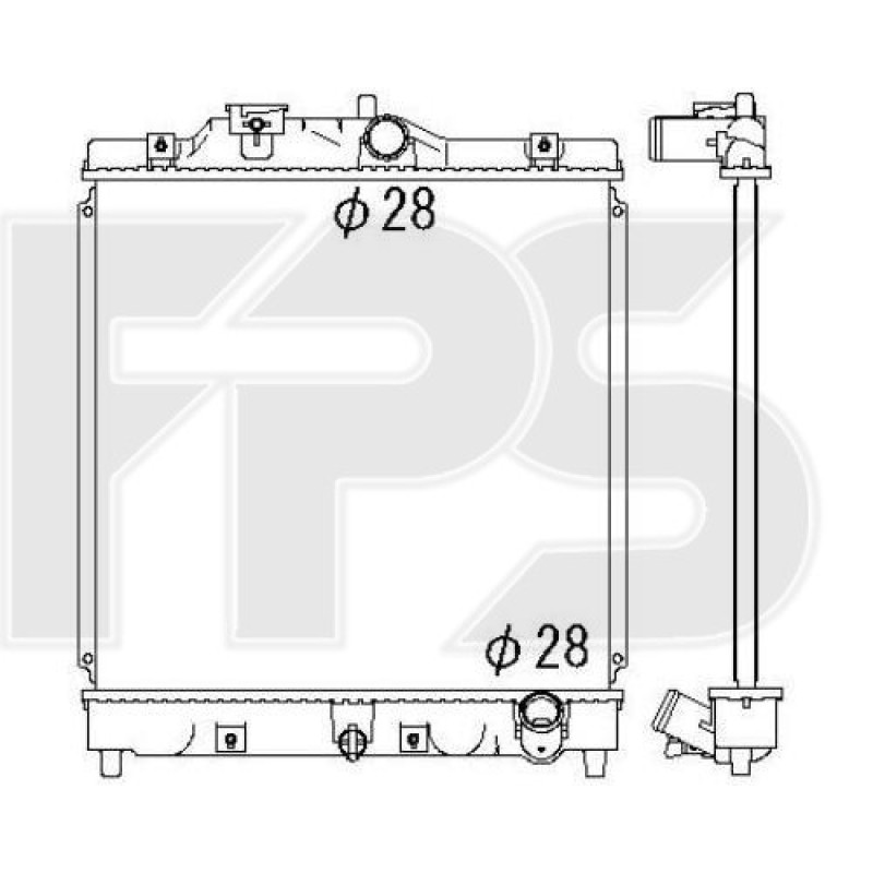 Радіатор охолодження двигуна Honda Civic 5 EG/EJ, Civic 6 MA/MB (Koyorad) 19010P01003