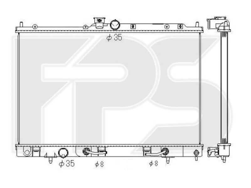 Радіатор охолодження двигуна Mitsubishi Outlander 1 (Koyorad) FP 48 A1361-X
