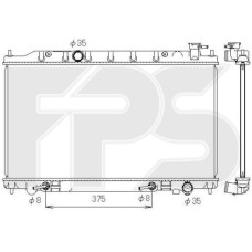 Радіатор охолодження двигуна Nissan Teana (Koyorad) FP 50 A367-X