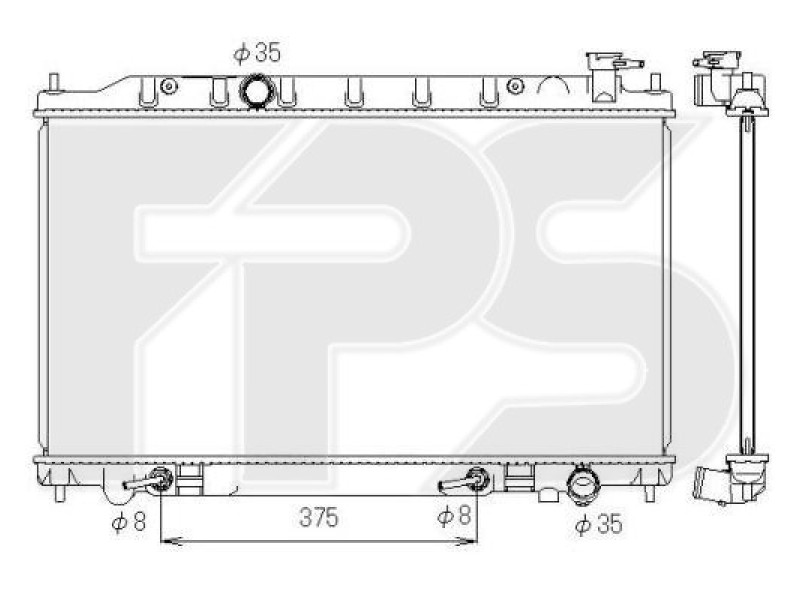 Радіатор охолодження двигуна Nissan Teana (Koyorad) FP 50 A367-X