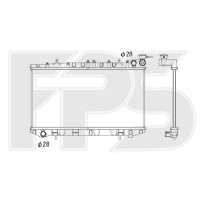 Радіатор охолодження двигуна Nissan Sunny 3 (Koyorad) FP 50 A606-X