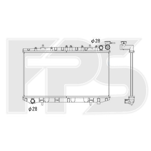 Радіатор охолодження двигуна Nissan Sunny 3 (Koyorad) FP 50 A606-X