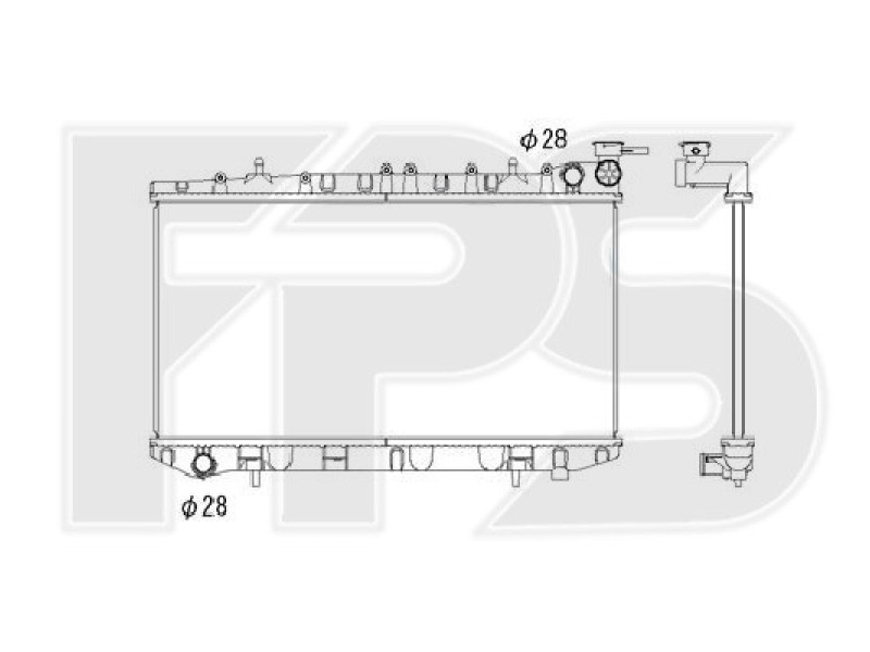 Радіатор охолодження двигуна Nissan Sunny 3 (Koyorad) FP 50 A606-X