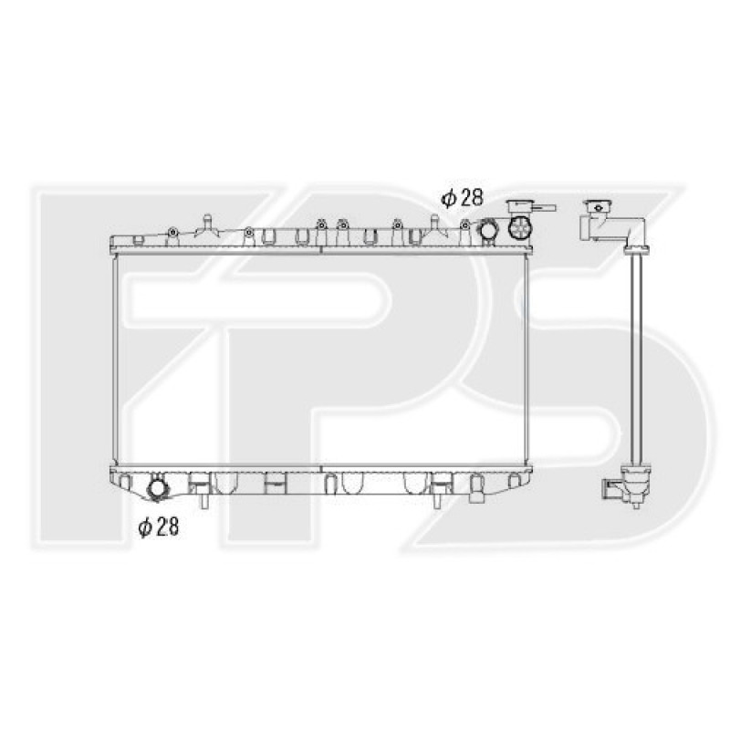 Радіатор охолодження двигуна Nissan Sunny 3 (Koyorad) FP 50 A606-X