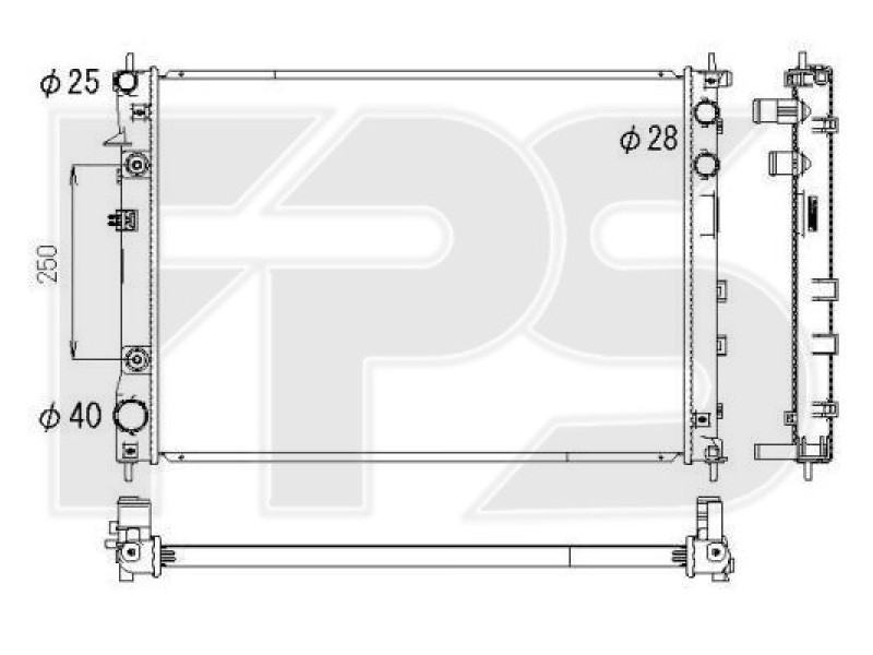 Радіатор охолодження двигуна Subaru Tribeca (Koyorad) FP 67 A1412-X