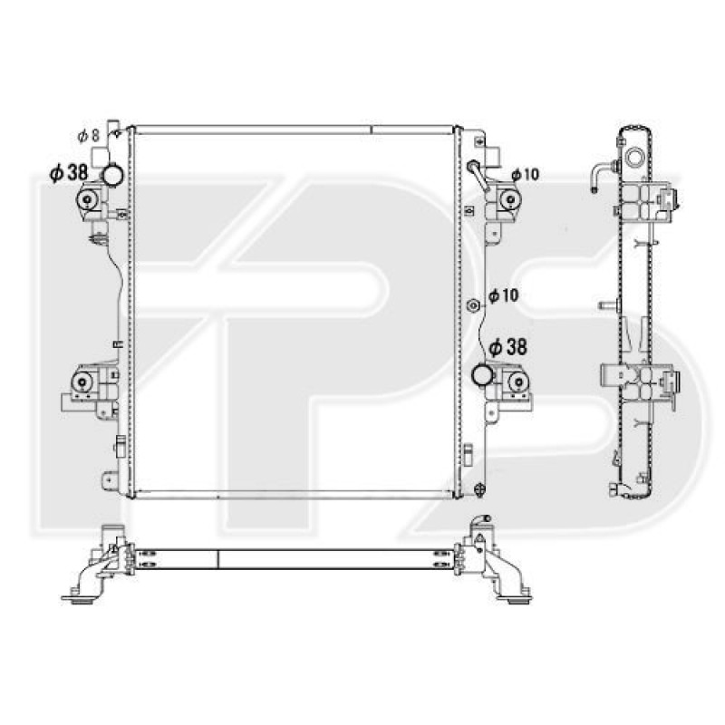 Радіатор охолодження двигуна Toyota Land Cruiser Prado 150 (Koyorad) FP 70 A325-X