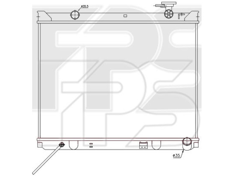 Радіатор охолодження двигуна Kia Sorento 1 (Nissens) FP 40 A1441-X