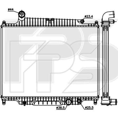 Радіатор охолодження двигуна Land Rover Range Rover 3 / Sport (Nissens) FP 43 A378-X