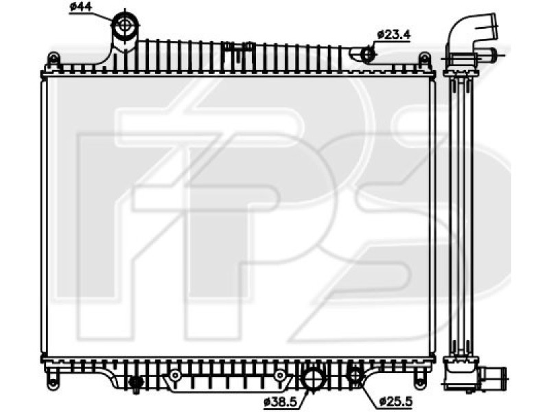 Радіатор охолодження двигуна Land Rover Range Rover 3 / Sport (Nissens) FP 43 A378-X