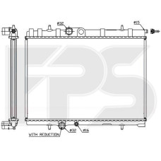 Радіатор охолодження двигуна Peugeot / Citroen (Nissens) FP 54 A1118-X