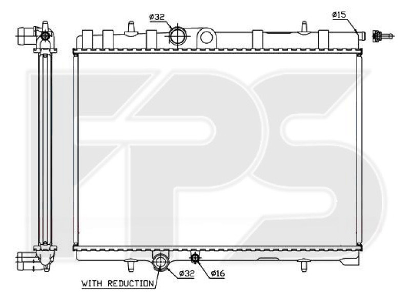 Радіатор охолодження двигуна Peugeot / Citroen (Nissens) FP 54 A1118-X