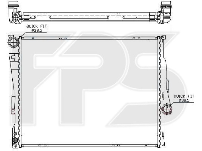 Радіатор охолодження двигуна BMW 3 E46 (NRF) FP 14 A25-X